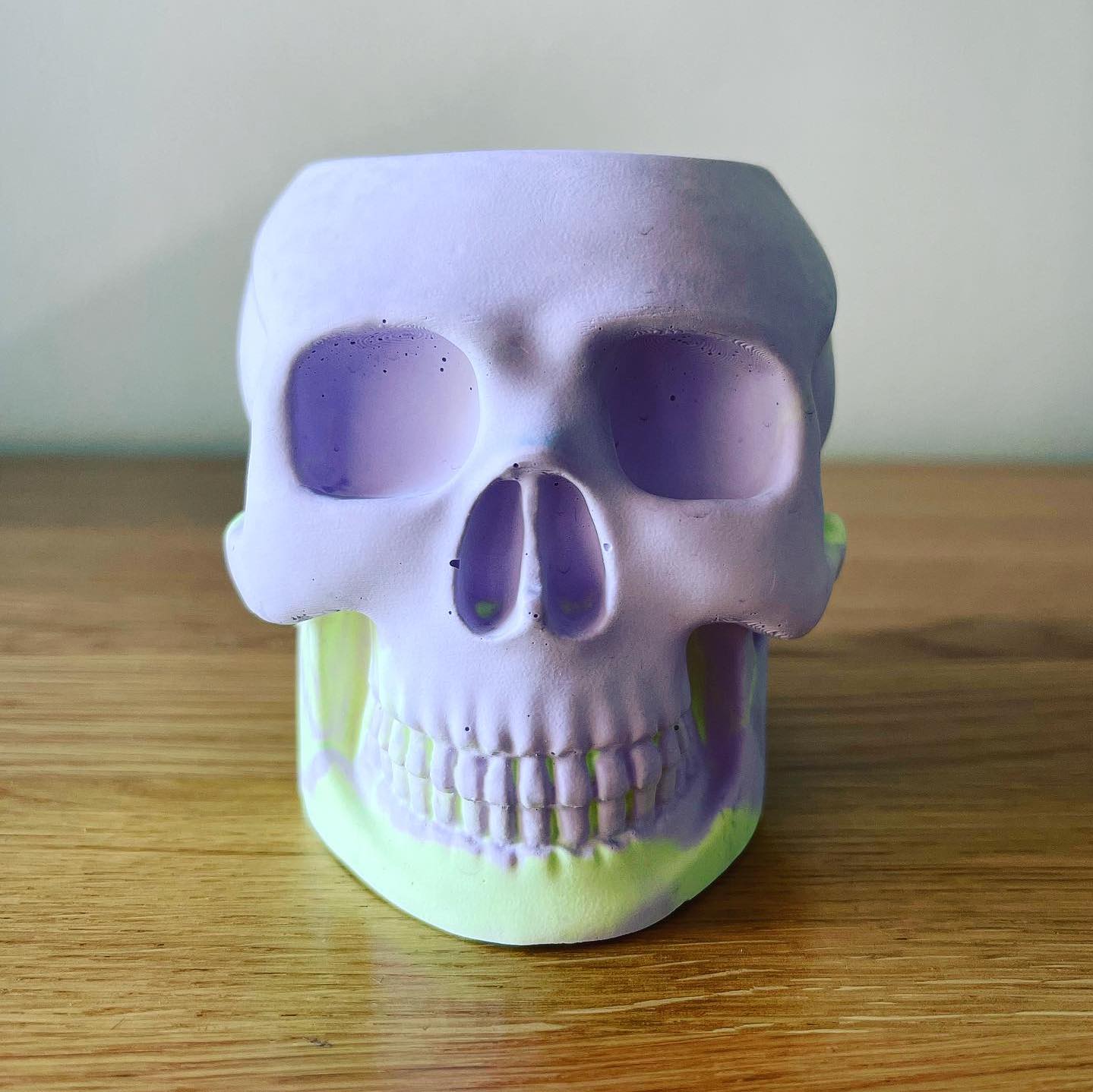 Handmade Stone Skull Soy Wax Candle