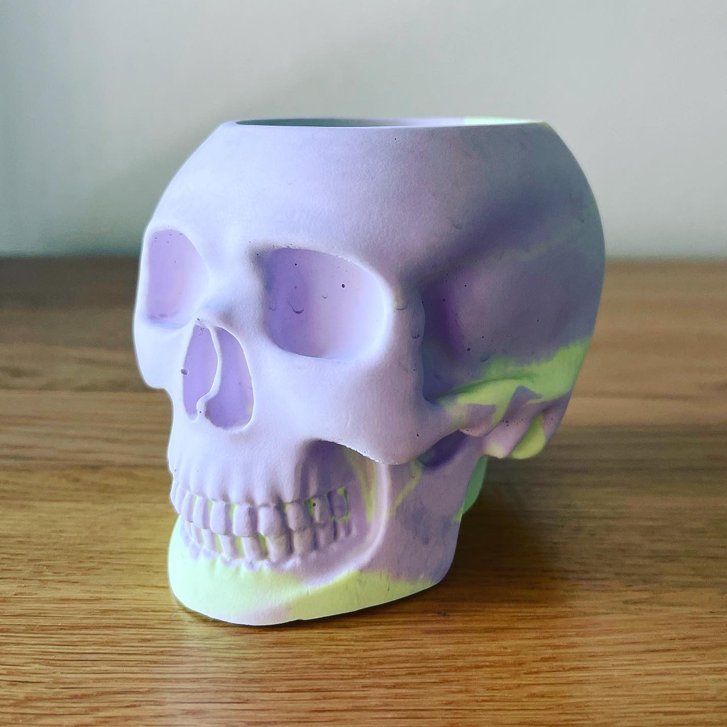 Handmade Stone Skull Soy Wax Candle