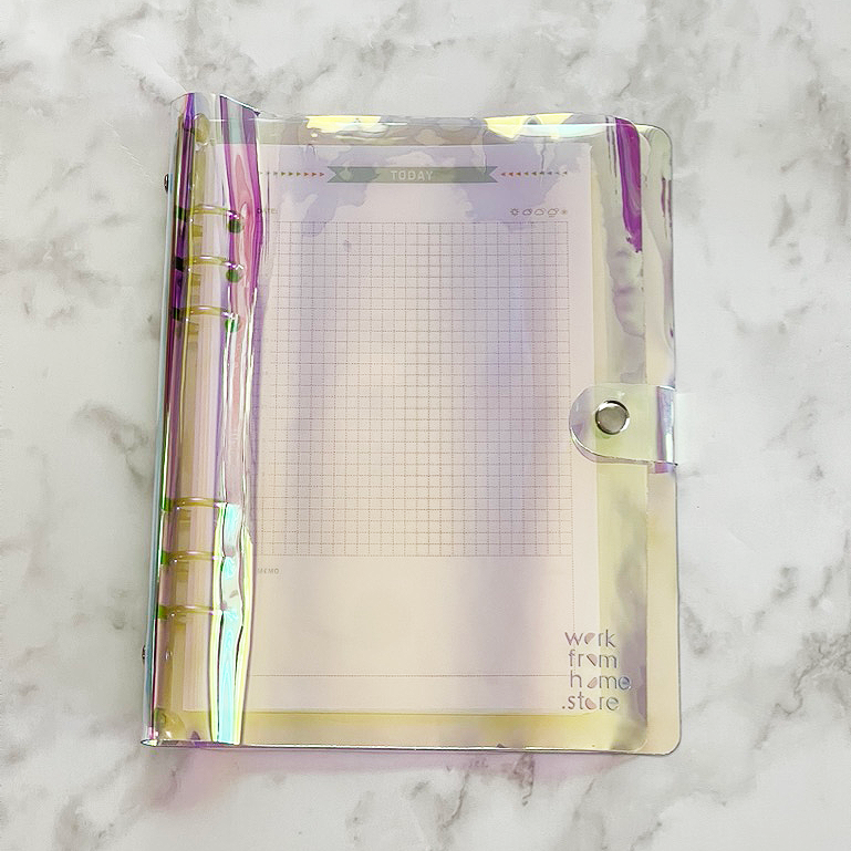 Iridescent A5 Note Book Binder Planner Diary
