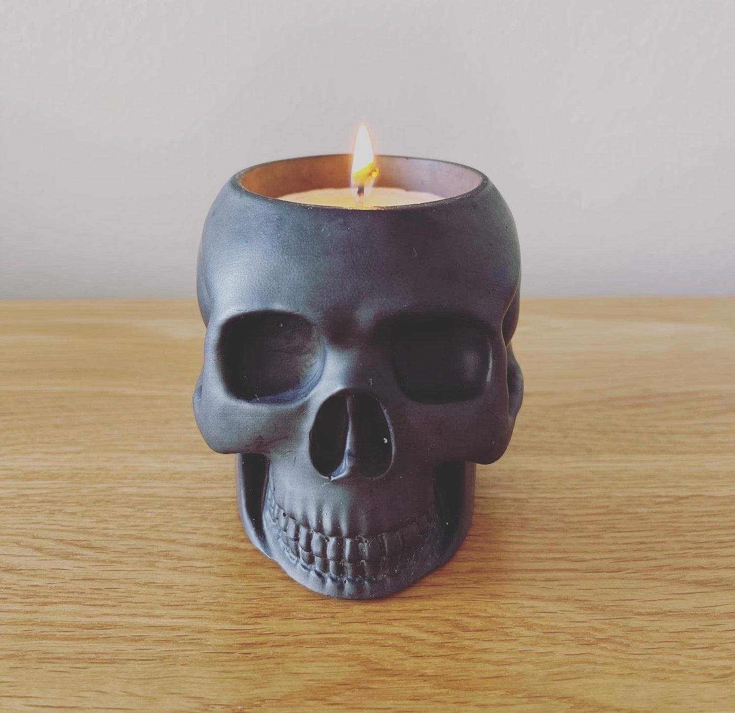 Handmade Stone Skull Soy Wax Candle