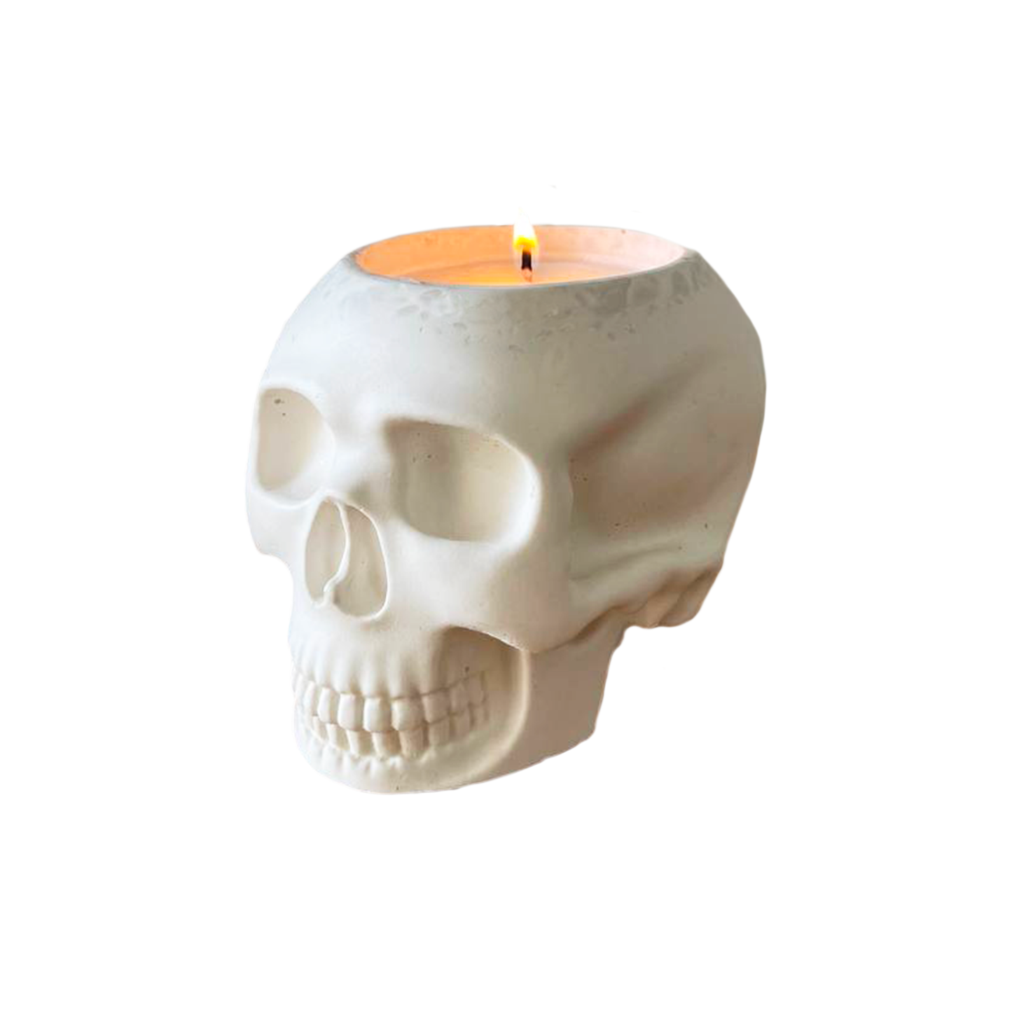 Handmade Stone Skull Soy Wax Candle