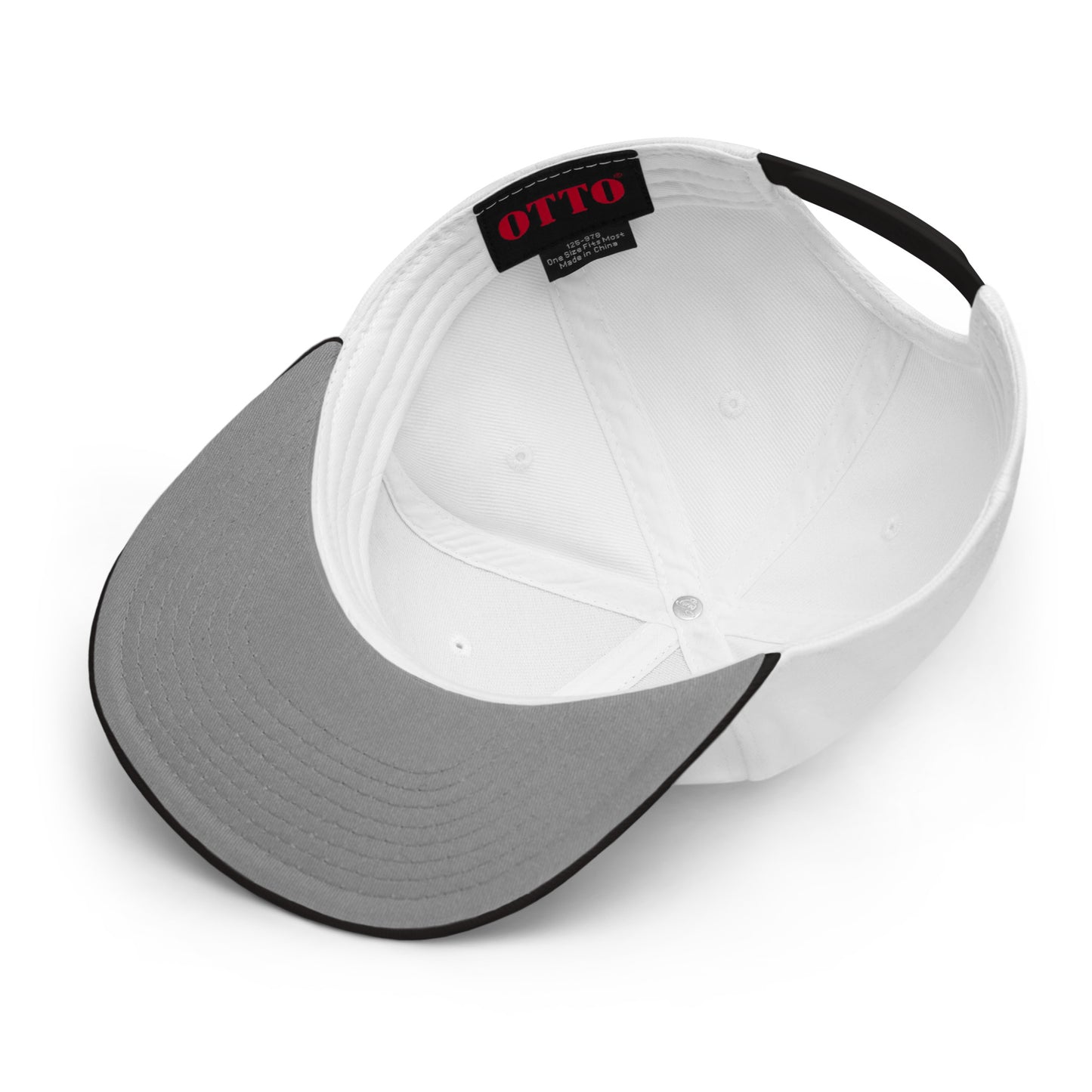 White Thinking Snapback Cap