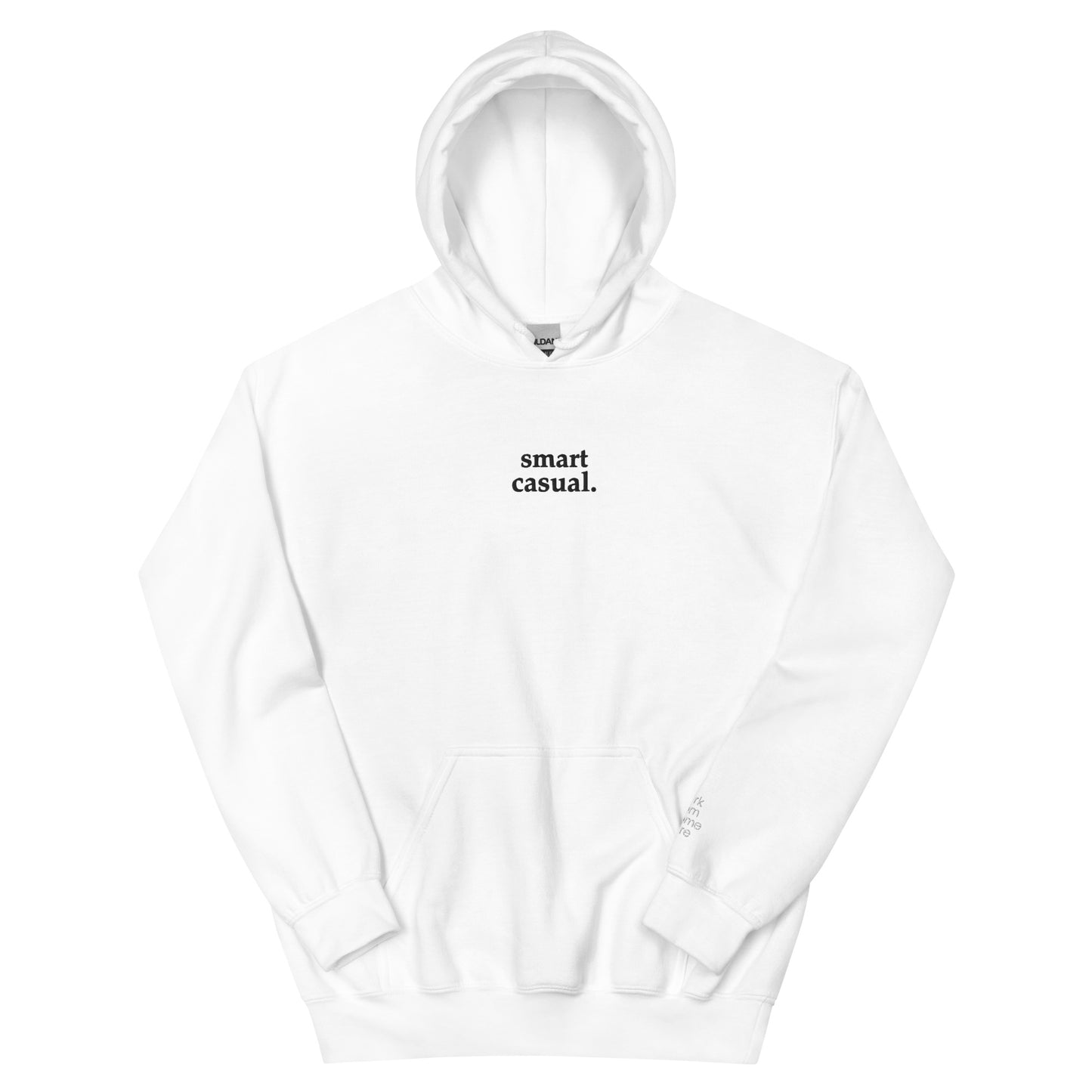 Smart Casual White Unisex Hoodie