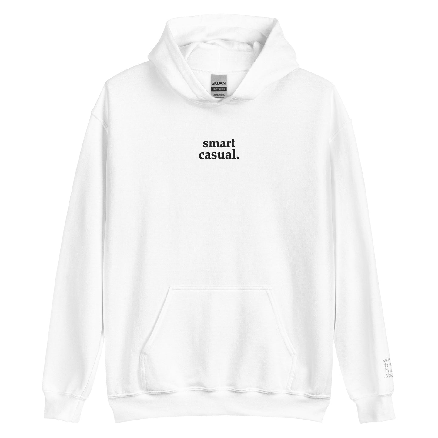 Smart Casual White Unisex Hoodie