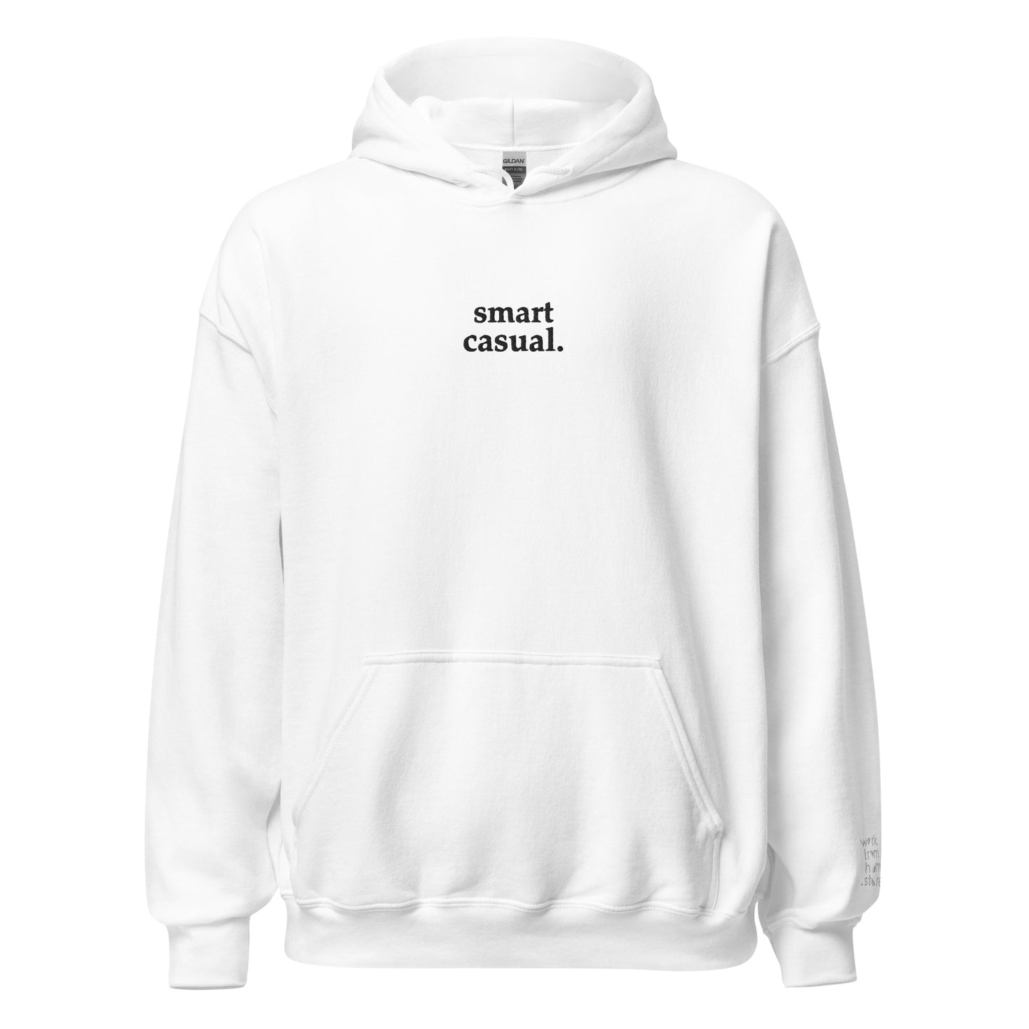 Smart Casual White Unisex Hoodie