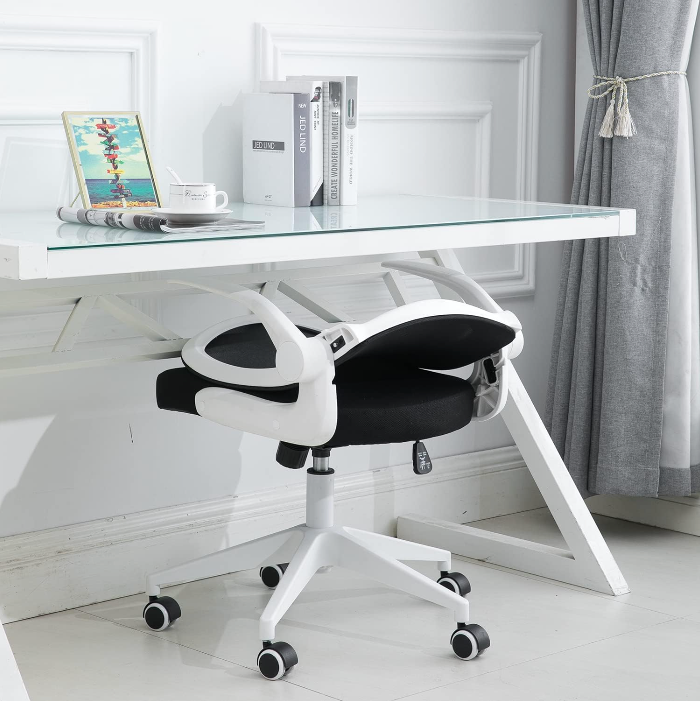 Mesh Home Office Chair with Foldable Ergonomic Backrest – Work