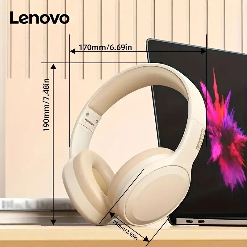 Lenovo TH30 Bluetooth Wireless Over-Ear Headphones