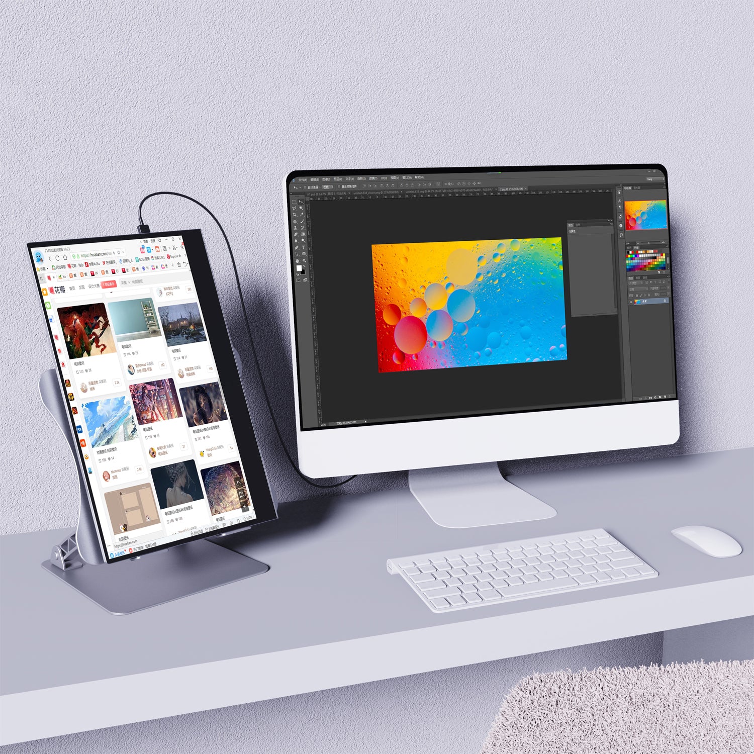 Portable 4K Monitor 15.6 Inch Ultra-thin LCD Computer Display with USB ...