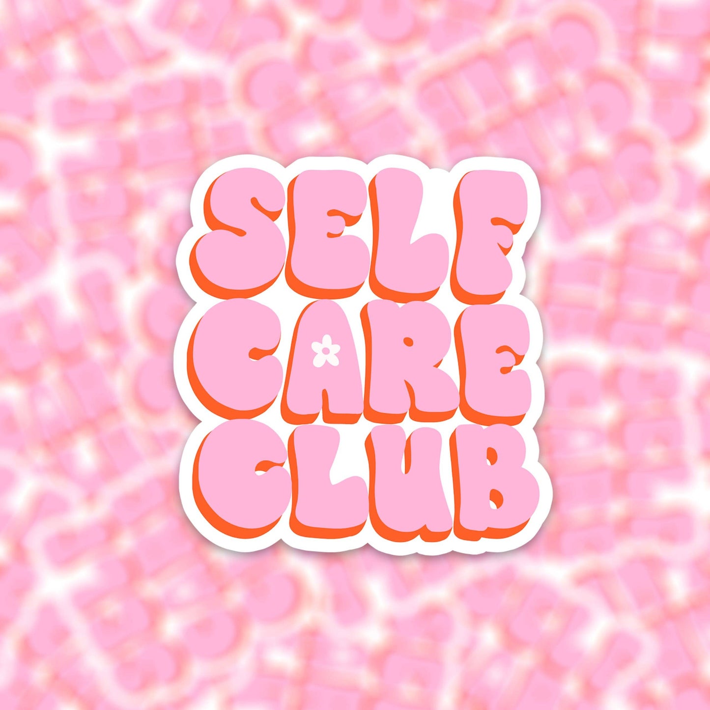 Vinyl sticker self care club